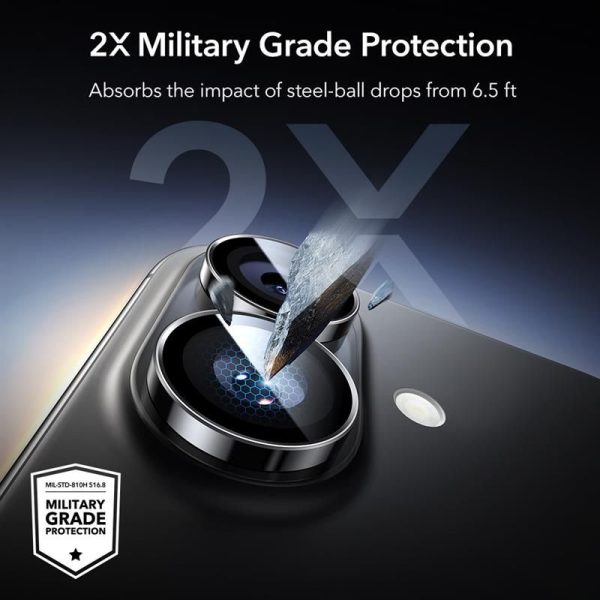 ESR ARMORITE CAMERA PROTECTOR IPHONE 16/16 PLUS/17 BLACK - Image 4
