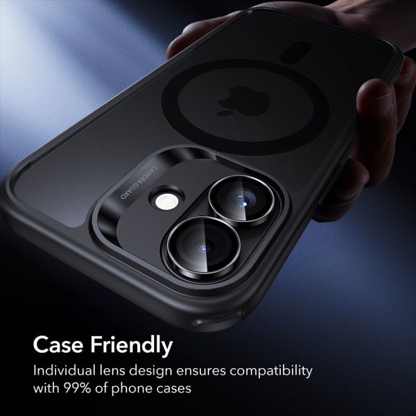 ESR ARMORITE CAMERA PROTECTOR IPHONE 16/16 PLUS/17 BLACK - Image 8