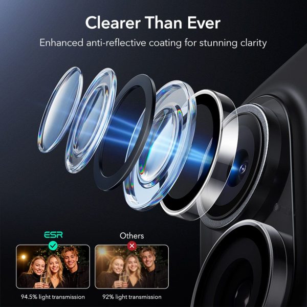 ESR ARMORITE CAMERA PROTECTOR IPHONE 16/16 PLUS/17 CLEAR - Image 6