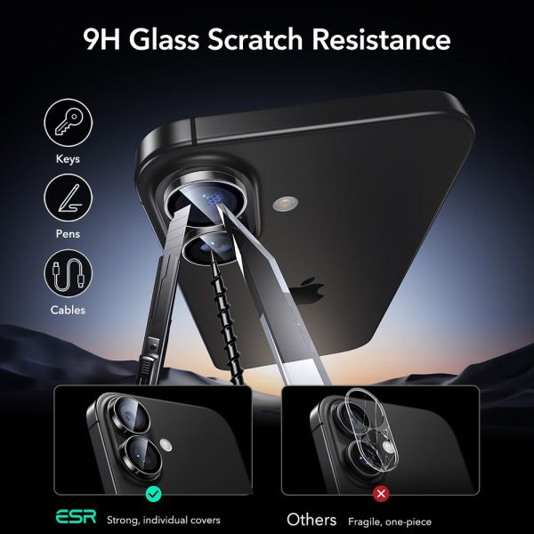 ESR ARMORITE CAMERA PROTECTOR IPHONE 16/16 PLUS/17 CLEAR - Image 7