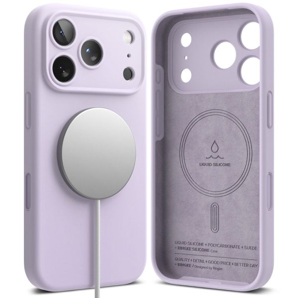 RINGKE SILICONE MAGNETIC MAGSAFE IPHONE 17 PRO LIGHT PURPLE - Image 2