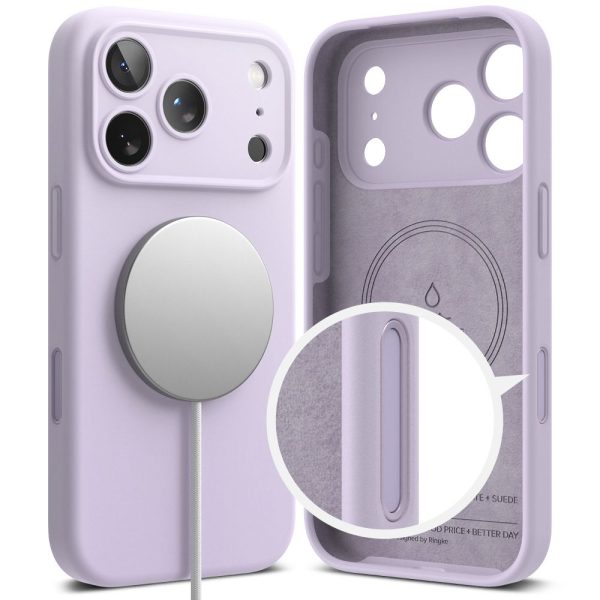 RINGKE SILICONE MAGNETIC MAGSAFE IPHONE 17 PRO LIGHT PURPLE - Image 3