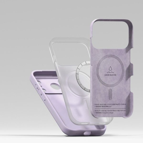 RINGKE SILICONE MAGNETIC MAGSAFE IPHONE 17 PRO LIGHT PURPLE - Image 6