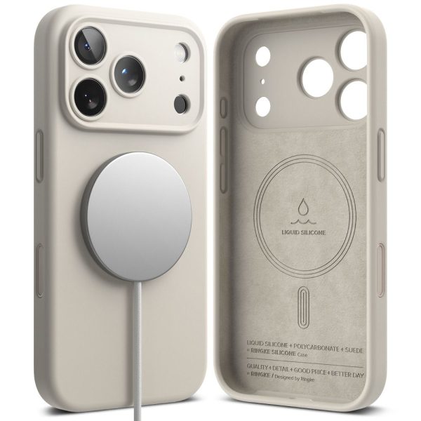 RINGKE SILICONE MAGNETIC MAGSAFE IPHONE 17 PRO MAX STONE - Image 2
