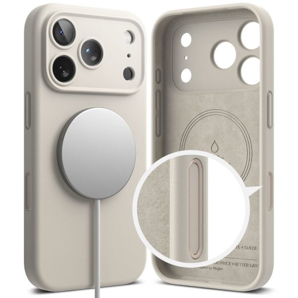 RINGKE SILICONE MAGNETIC MAGSAFE IPHONE 17 PRO MAX STONE - Image 3