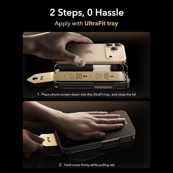 ESR ULTRAFIT ARMORITE PRO TEMPERED GLASS IPHONE 17 PRO CLEAR - Image 5
