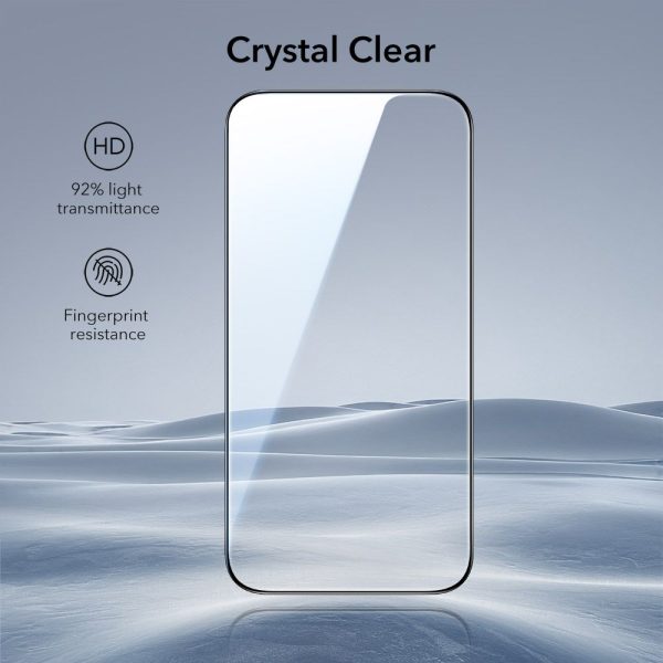ESR ULTRAFIT TEMPERED GLASS 2-PACK IPHONE 17 PRO CLEAR - Image 6
