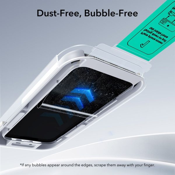 ESR ULTRAFIT TEMPERED GLASS 2-PACK IPHONE 17 PRO MAX CLEAR - Image 3
