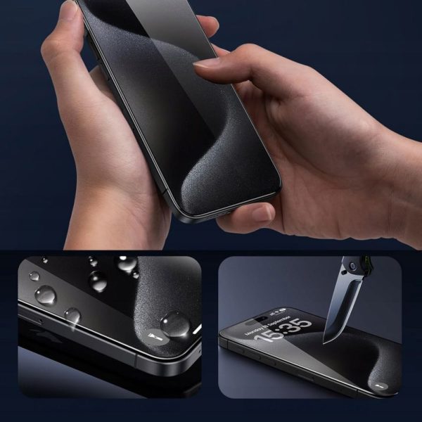 TECH-PROTECT GLASS FIT+ 2-PACK IPHONE 16 PRO MAX / 17 PRO MAX CLEAR - Image 4