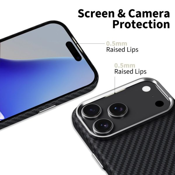 TECH-PROTECT ION CARBON MAGSAFE IPHONE 17 PRO BLACK/SILVER - Image 2