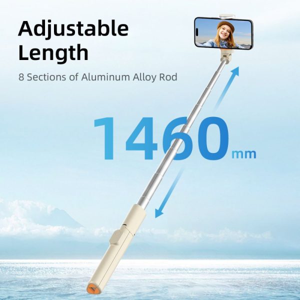 TECH-PROTECT L09S BLUETOOTH SELFIE STICK TRIPOD BEIGE - Image 7