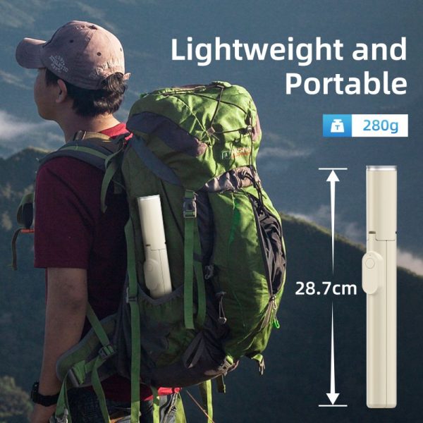 TECH-PROTECT L09S BLUETOOTH SELFIE STICK TRIPOD BEIGE - Image 8