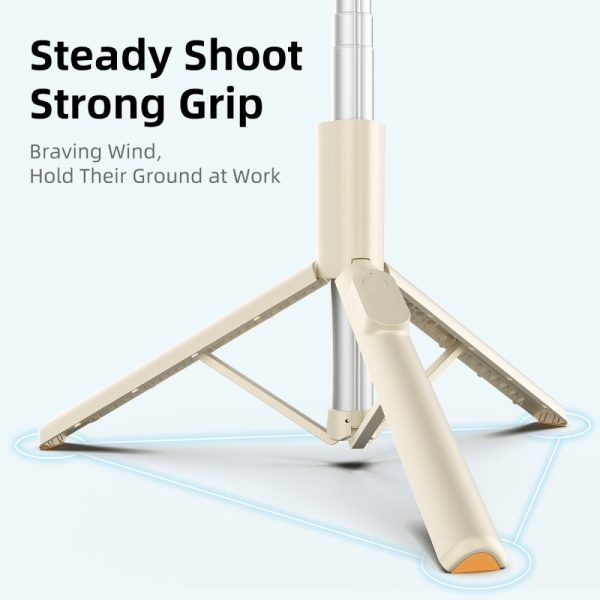 TECH-PROTECT L09S BLUETOOTH SELFIE STICK TRIPOD BEIGE - Image 9