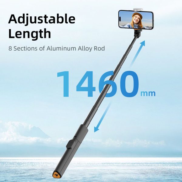 TECH-PROTECT L09S BLUETOOTH SELFIE STICK TRIPOD BLACK - Image 6