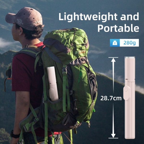 TECH-PROTECT L09S BLUETOOTH SELFIE STICK TRIPOD PINK - Image 8