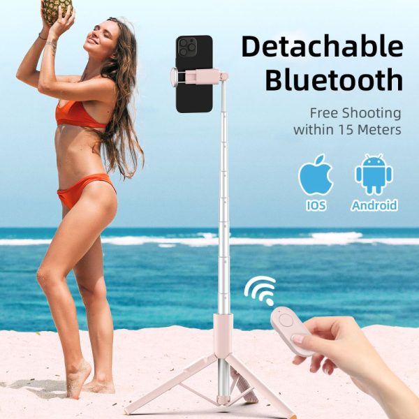 TECH-PROTECT L09S BLUETOOTH SELFIE STICK TRIPOD PINK - Image 10