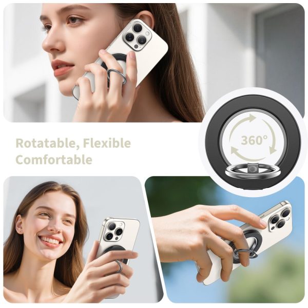 TECH-PROTECT MMR600 MAGNETIC MAGSAFE PHONE RING SATIN BLACK - Image 5