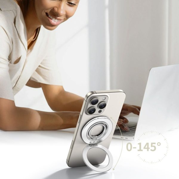 TECH-PROTECT MMR600 MAGNETIC MAGSAFE PHONE RING SATIN SILVER - Image 2