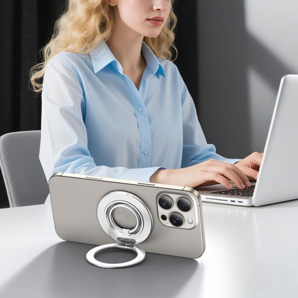 TECH-PROTECT MMR600 MAGNETIC MAGSAFE PHONE RING SATIN SILVER - Image 3