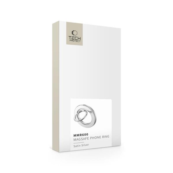 TECH-PROTECT MMR600 MAGNETIC MAGSAFE PHONE RING SATIN SILVER - Image 6