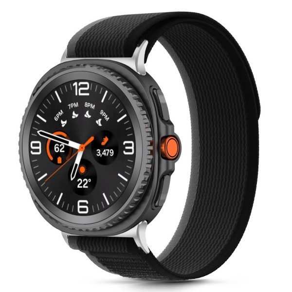 TECH-PROTECT NYLON STRIPE SAMSUNG GALAXY WATCH 8/CLASSIC (40/44/46 MM) BLACK/ORANGE - Image 3