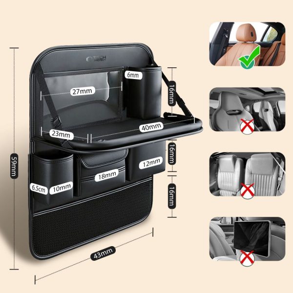 TECH-PROTECT UCA100 BACKSEAT CAR ORGANIZER BLACK - Image 7