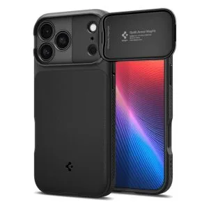 Θήκη iPhone 18 Pro 17 Pro Spigen Optik Armor MagFit MagSafe Camera Slider Black