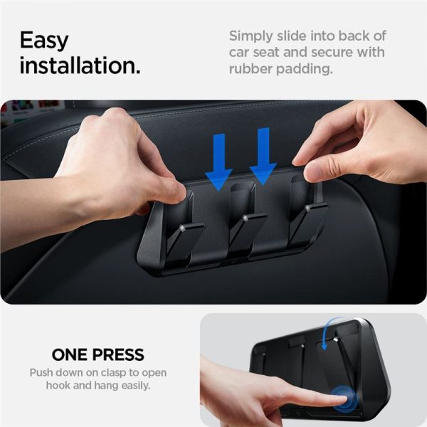 Spigen Tesla Car Seat Hook Holder black - Tesla Model Y/3 (ACP09201) - Image 19