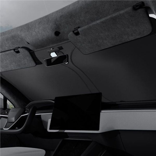 Spigen Tesla Car Front Windshield Sunshade black - Tesla Model S (ACP09305) - Image 22