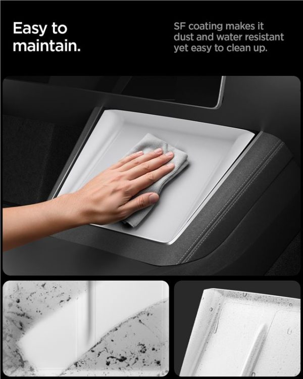 Spigen Tesla Wireless Charging Pad Cover white - Tesla model Y 2025 (ACP10032) - Image 3