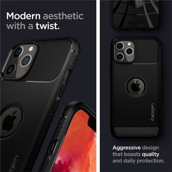 Spigen Rugged Armor Case Black for Apple iPhone 12 / 12 Pro (ACS01700) - Image 21
