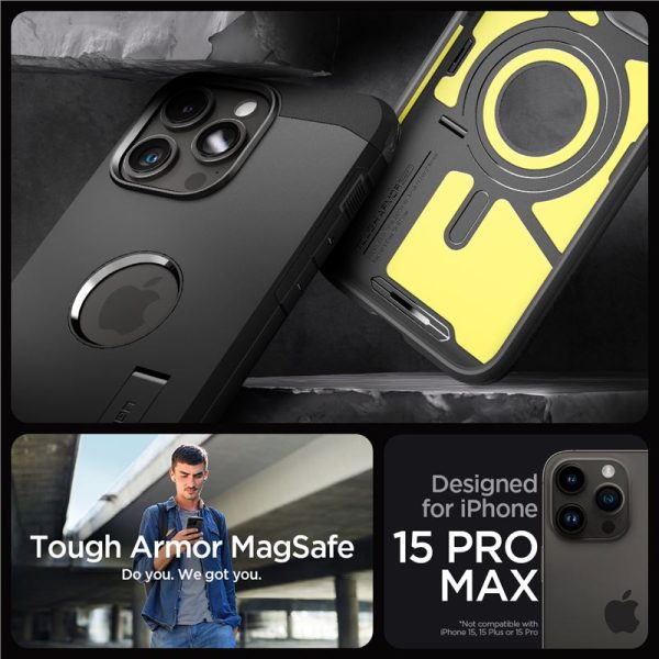 SPIGEN TOUGH ARMOR MAG MAGSAFE IPHONE 15 PRO MAX BLACK (ACS06594) - Image 31
