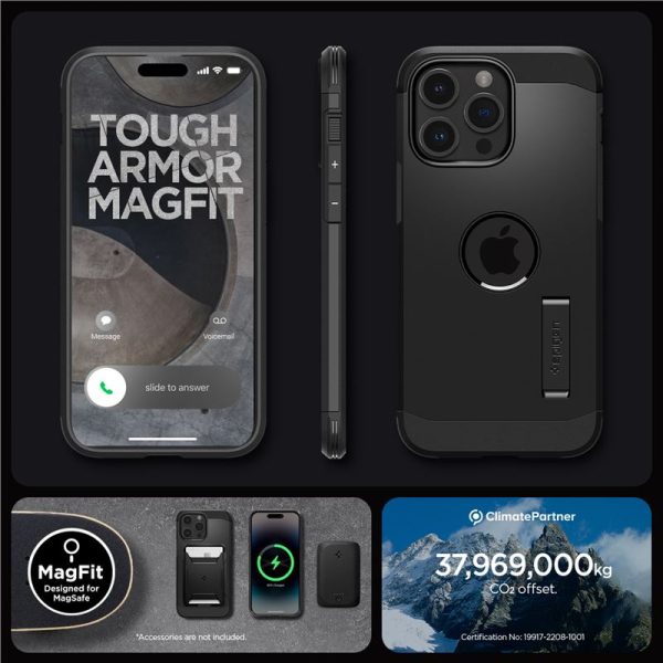 SPIGEN TOUGH ARMOR MAG MAGSAFE IPHONE 15 PRO MAX BLACK (ACS06594) - Image 20