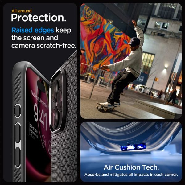 Θήκη Spigen Liquid Air Black-Apple iPhone 15 Pro (ACS06704) - Image 30
