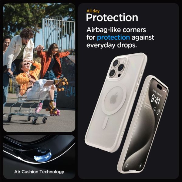 Θήκη Spigen Ultra Hybrid (MagFit) Frost Natural Titanium-Apple iPhone 15 Pro (ACS07215) - Image 23