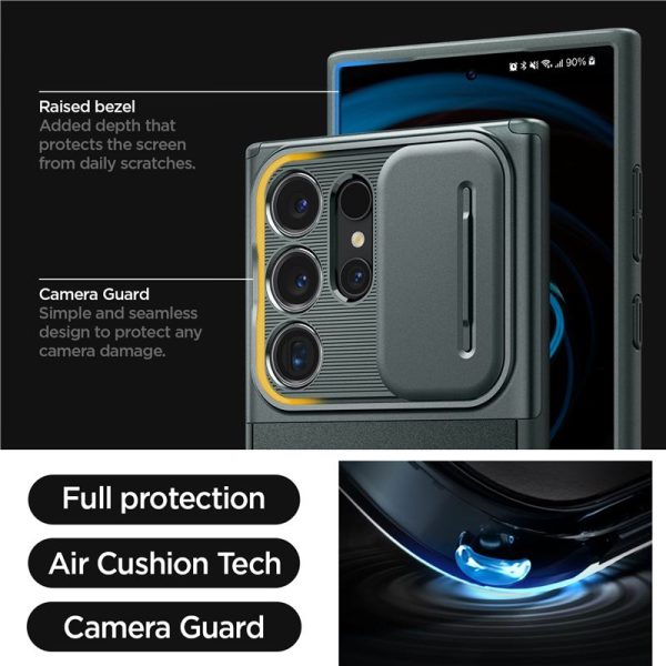 Θήκη Spigen Optik Armor Abyss Green-Samsung Galaxy S24 Ultra (ACS07314) - Image 28