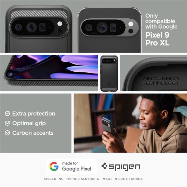 SPIGEN RUGGED ARMOR GOOGLE PIXEL 9 PRO XL MATTE BLACK (ACS07719) - Image 34
