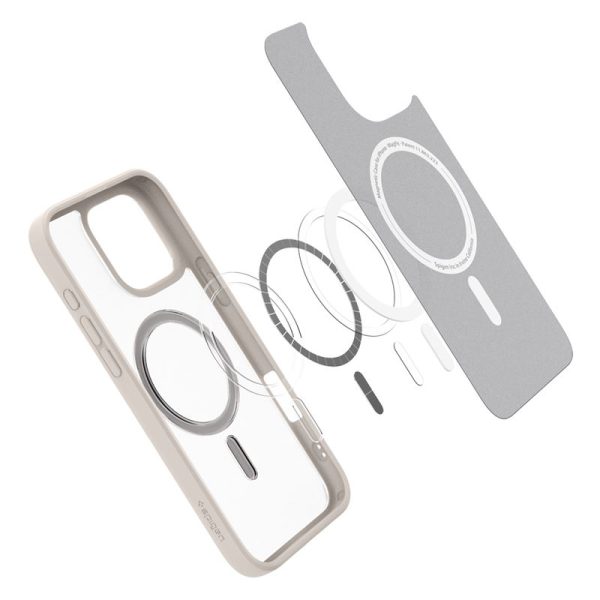Θήκη Spigen Ultra Hybrid (MagFit) Frost Natural Titanium-Apple iPhone 16 Pro (ACS08138) - Image 14