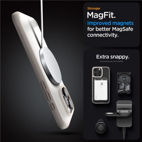 Θήκη Spigen Ultra Hybrid (MagFit) Frost Natural Titanium-Apple iPhone 16 Pro (ACS08138) - Image 16