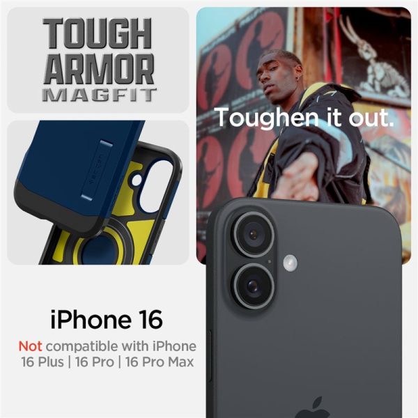 Θήκη Spigen Tough Armor AI (MagFit) Navy Blue-Apple iPhone 16 (ACS08217) - Image 30