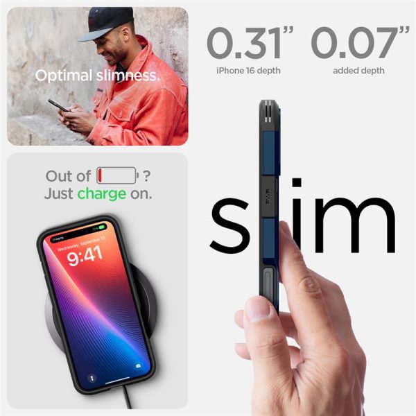 Θήκη Spigen Tough Armor AI (MagFit) Navy Blue-Apple iPhone 16 (ACS08217) - Image 26