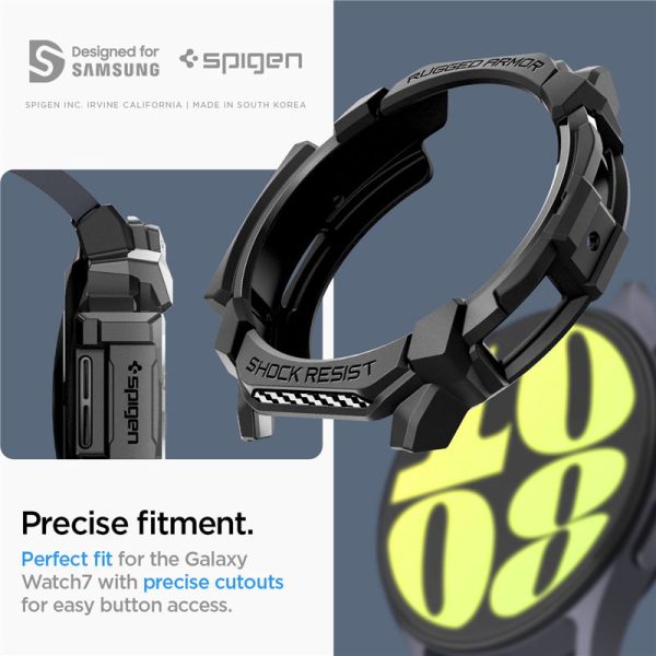 Θήκη Spigen Rugged Armor Black-Samsung Galaxy Watch 7 44mm (ACS08337) - Image 23