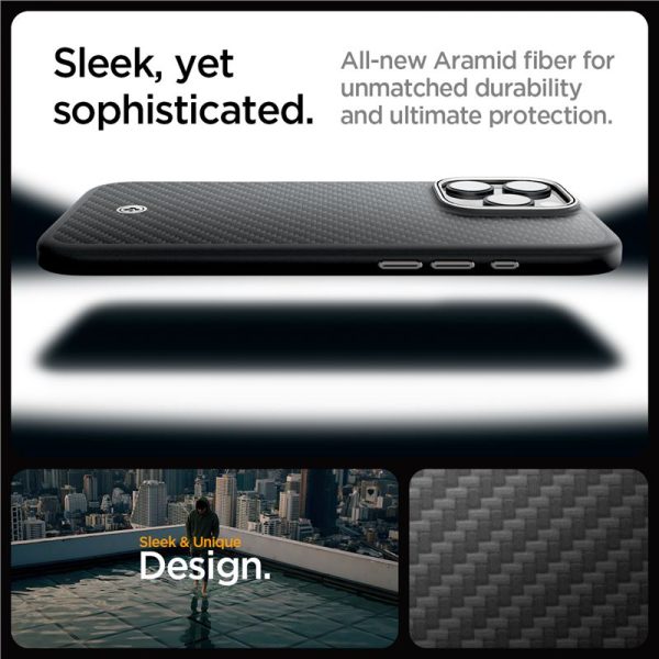 Θήκη Spigen Enzo Aramid (MagFit) Black Natural-Apple iPhone 16 Pro Max (ACS08501) - Image 18
