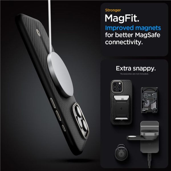 Θήκη Spigen Enzo Aramid (MagFit) Black Natural-Apple iPhone 16 Pro Max (ACS08501) - Image 20
