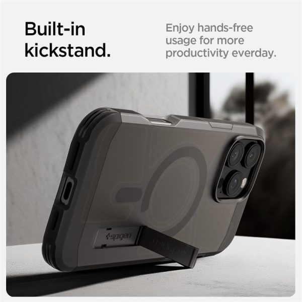 SPIGEN TOUGH ARMOR MAG MAGSAFE IPHONE 16 PRO MAX FROST BLACK (ACS08502) - Image 30