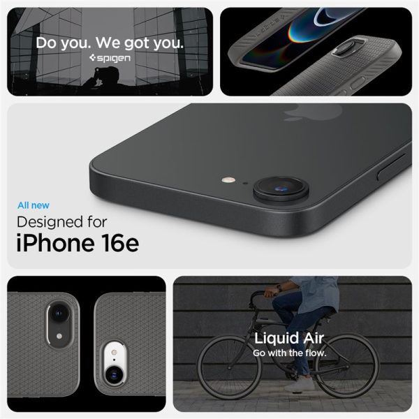 Spigen Liquid Air Marble Gray-Apple iPhone 16e (ACS09532) - Image 25