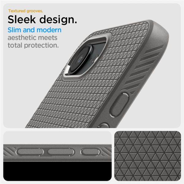 Spigen Liquid Air Marble Gray-Apple iPhone 16e (ACS09532) - Image 37