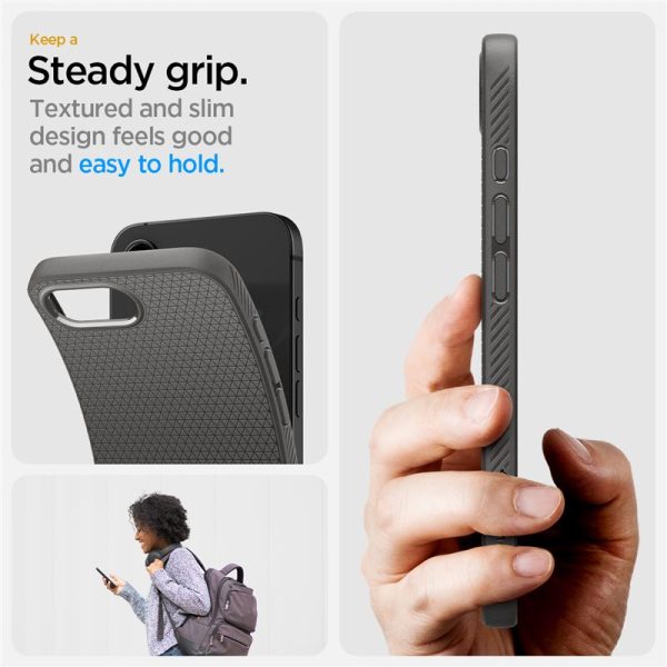 Spigen Liquid Air Marble Gray-Apple iPhone 16e (ACS09532) - Image 33