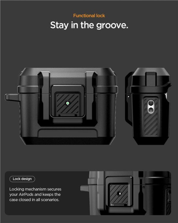 Spigen Lock Fit Matte Black-Apple AirPods Pro 3 (ACS09825) - Image 7