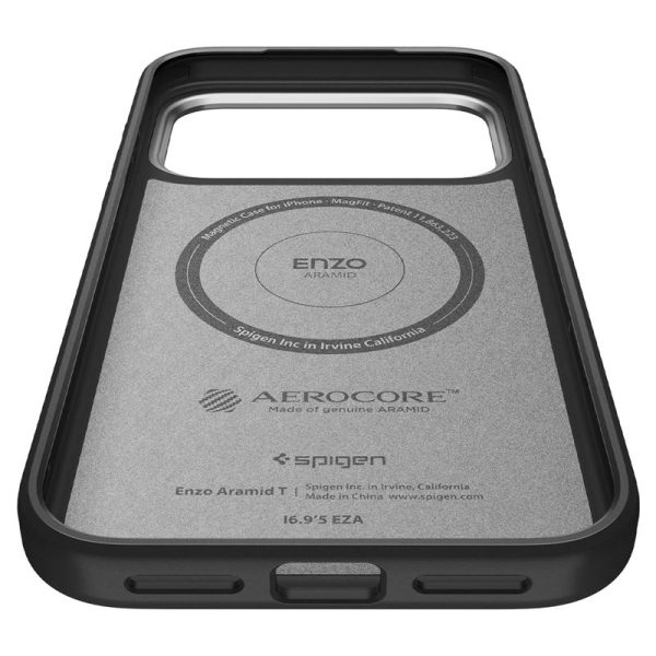 Spigen Enzo Aramid T Black Silver-Apple iPhone 17 Pro (ACS09958) - Image 9